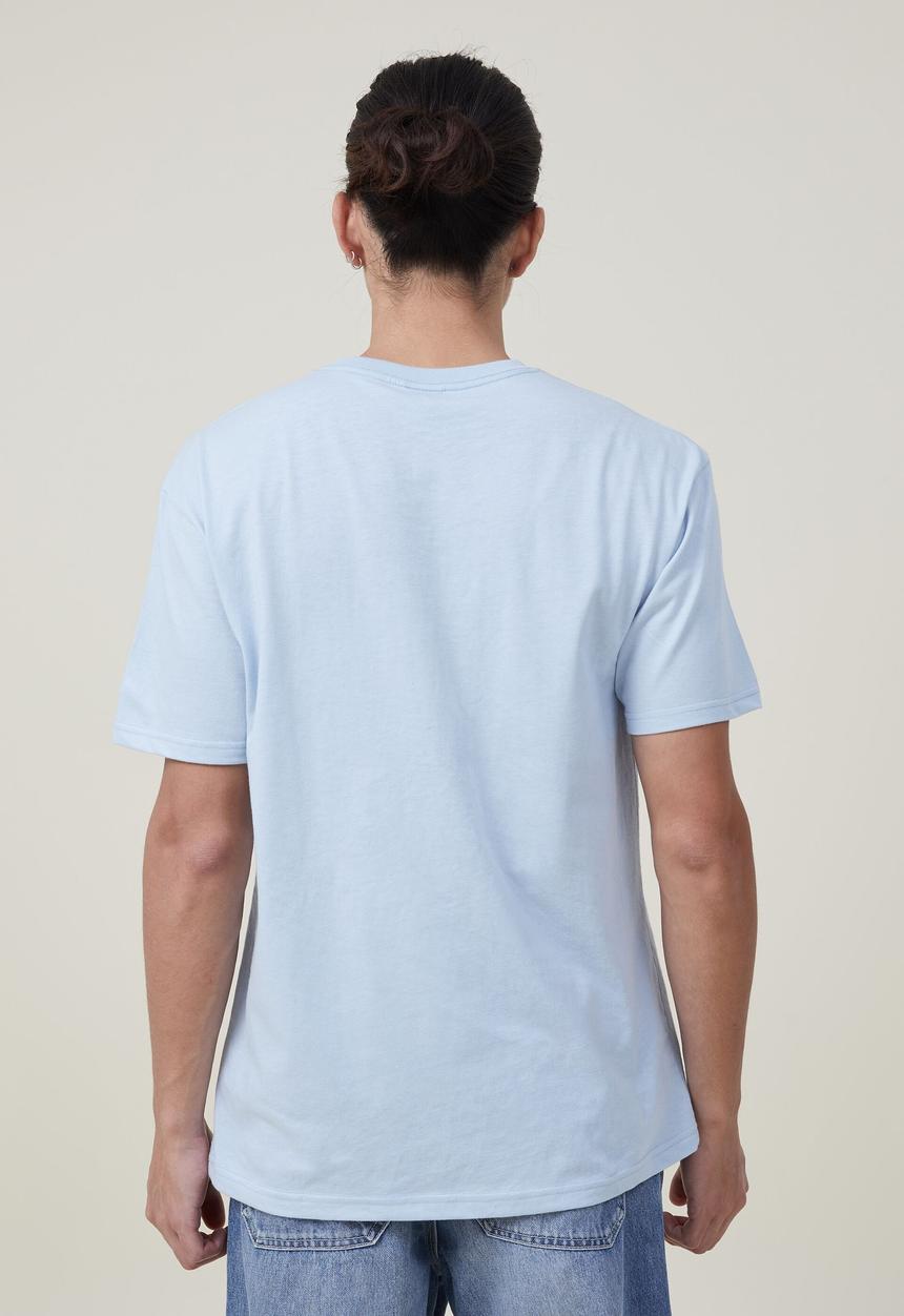 Cotton On - Loose fit souvenir T-shirt - blue mist/camelback mountain