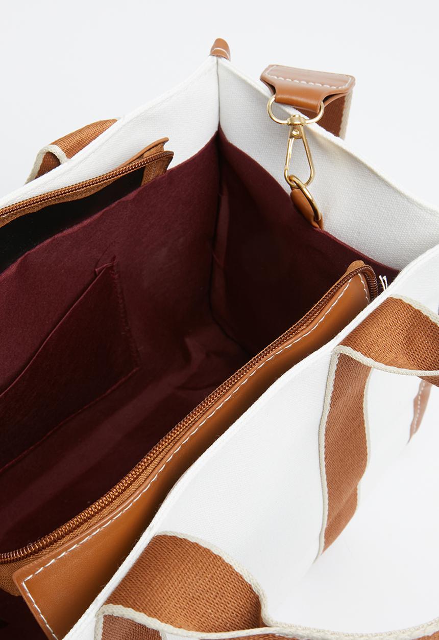 edit - Kaylee tote bag - cream & tan