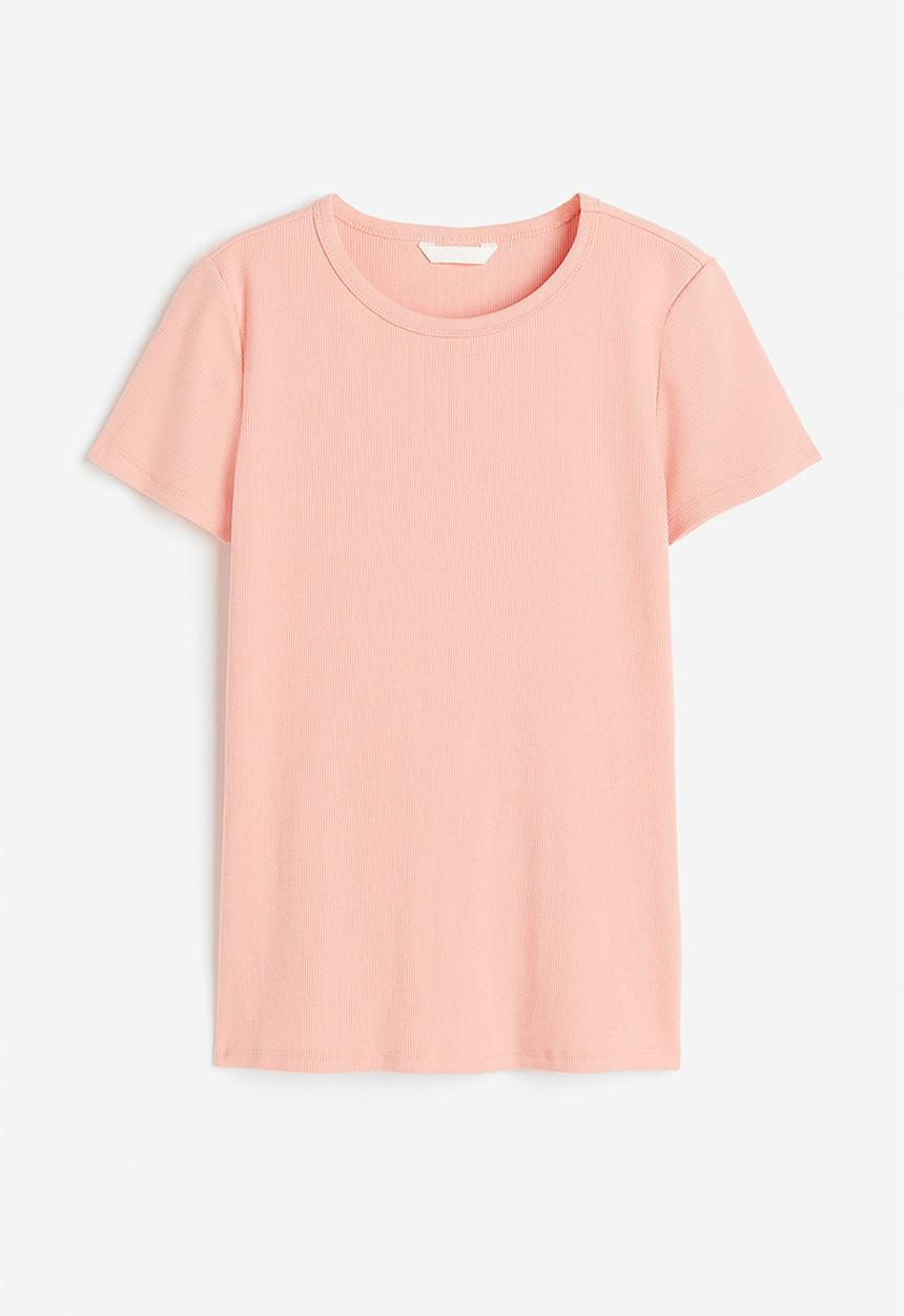 H&M - Ribbed top - powder pink