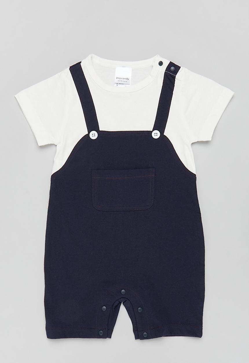 Pop Candy - Jumpsuit and tee set - blue & white