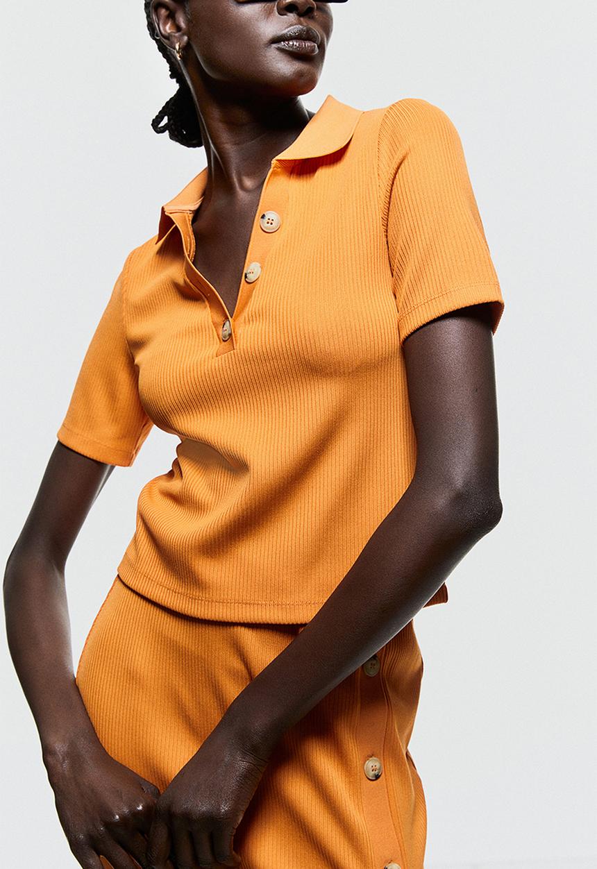 H&M - Collared top - orange