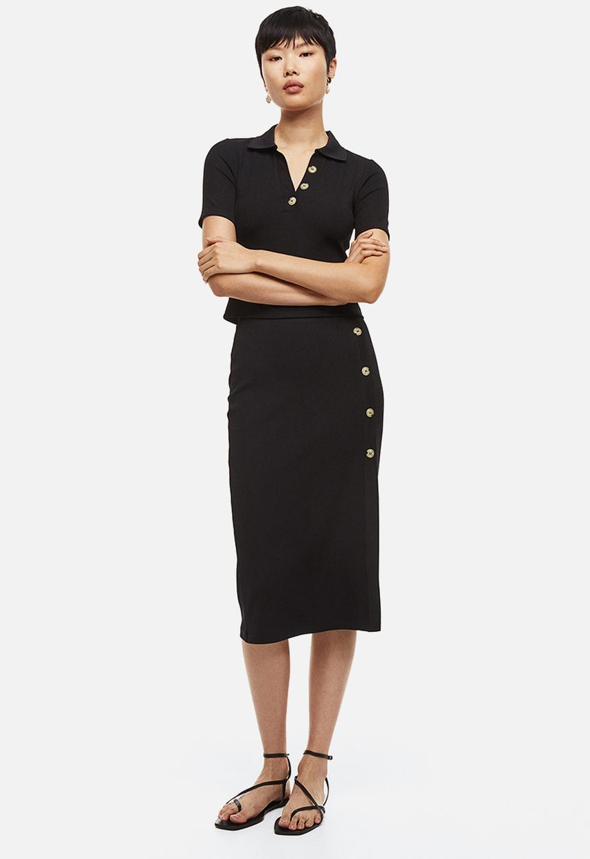 H&M - Collared top - black