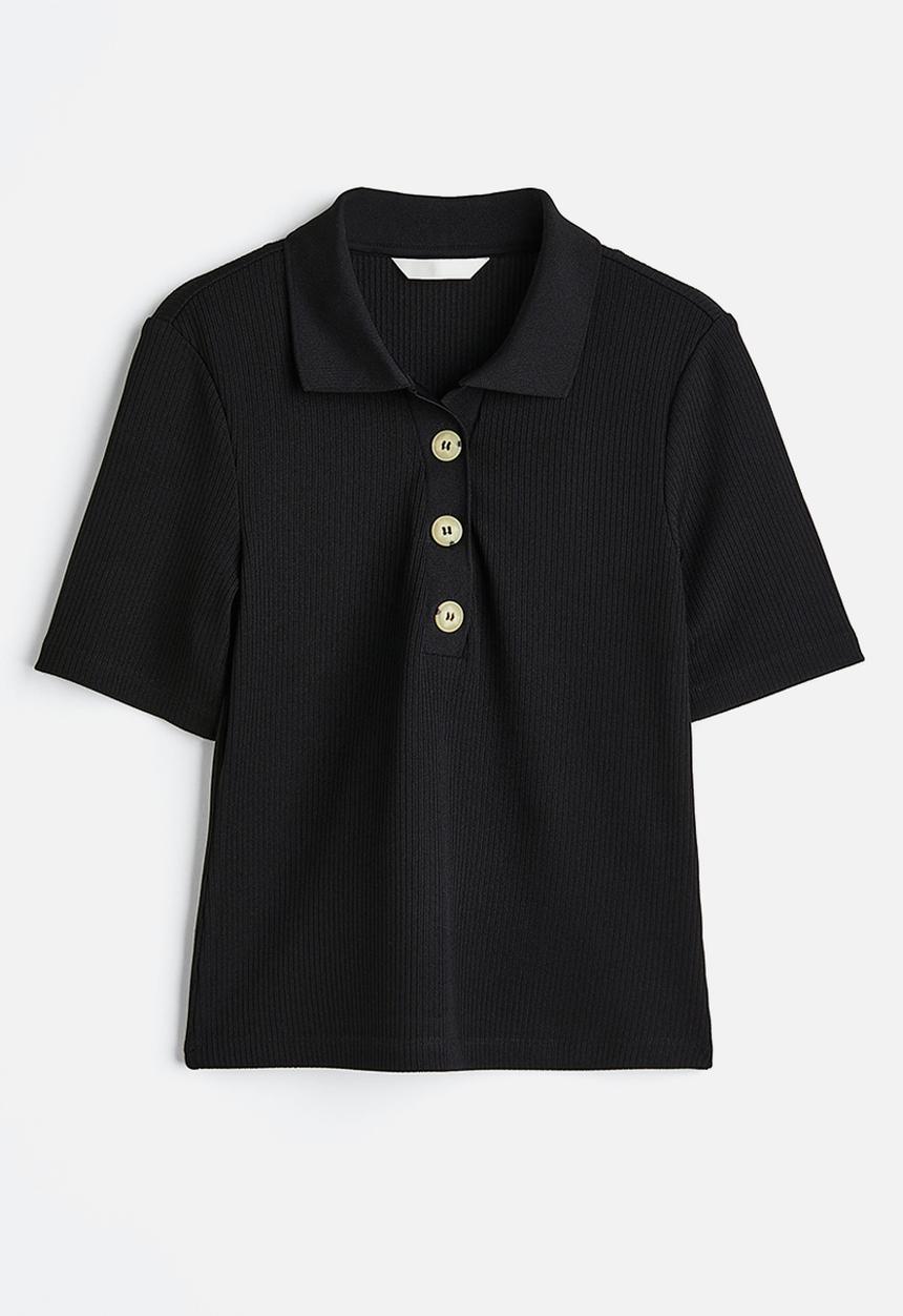 H&M - Collared top - black