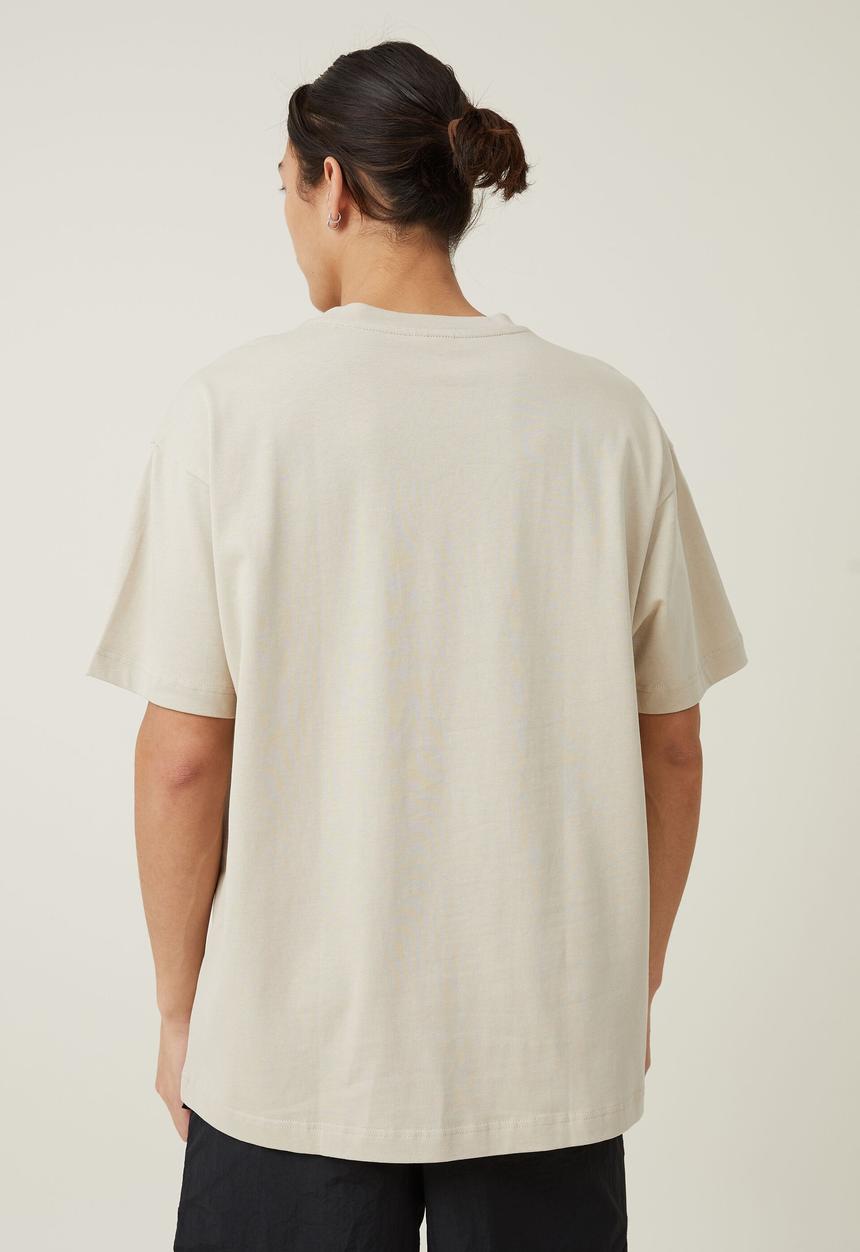 Cotton On - Heavy weight graphic T-shirt - pearl/harajuku tiger