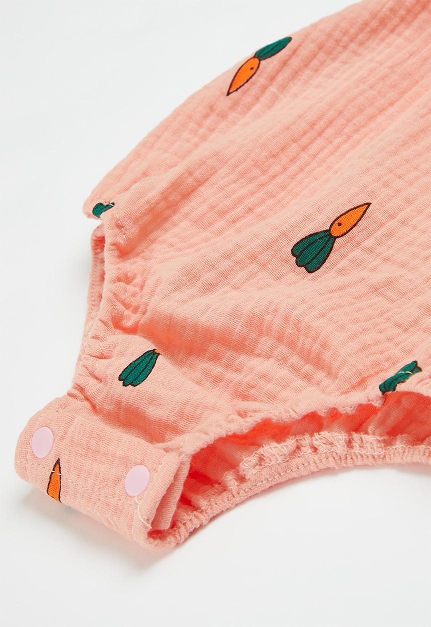 Pop Candy - Ruffle sleeve bodysuit - pink & green