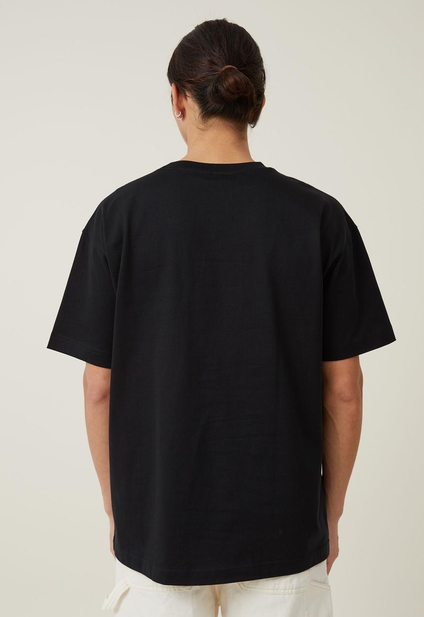 Cotton On - Heavy weight graphic T-shirt - black/mount fuji