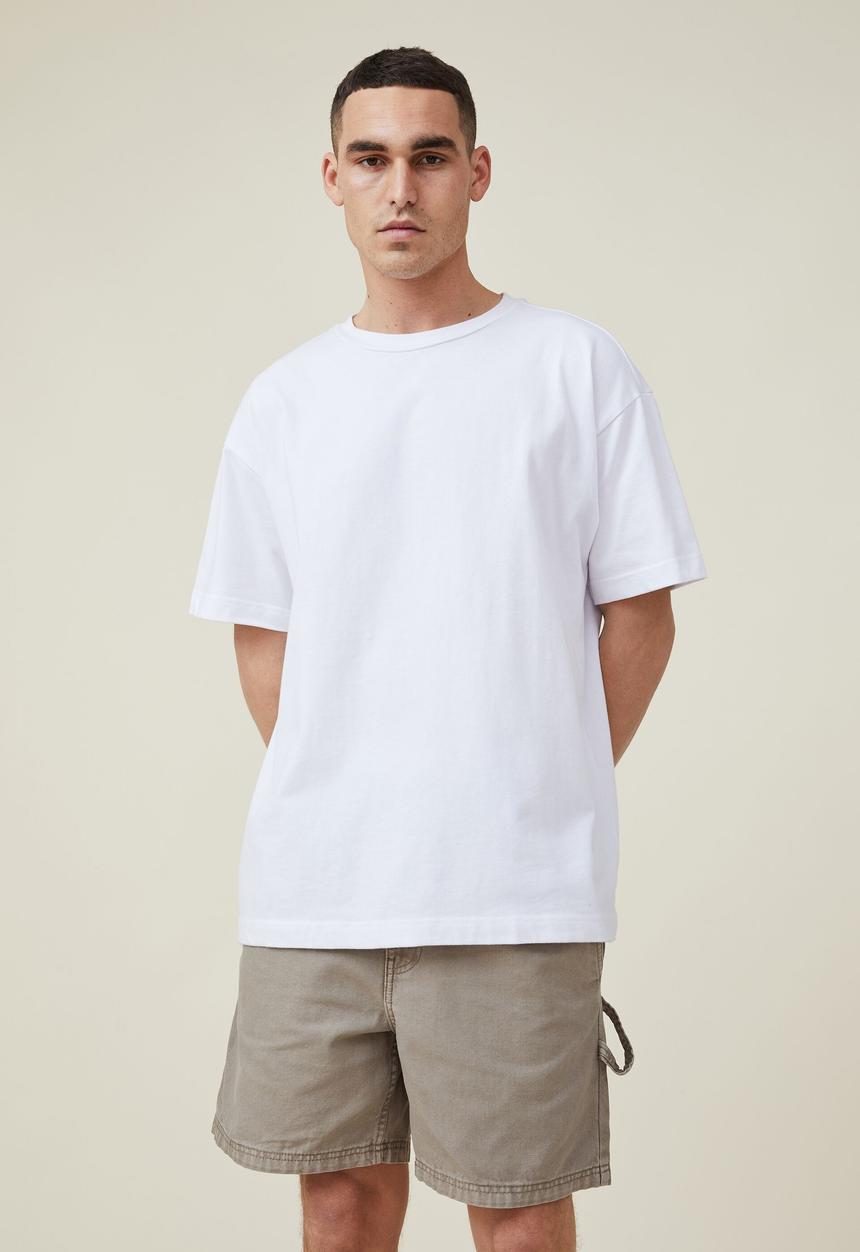 Cotton On - Worker chino short - washed oatmeal carpenter