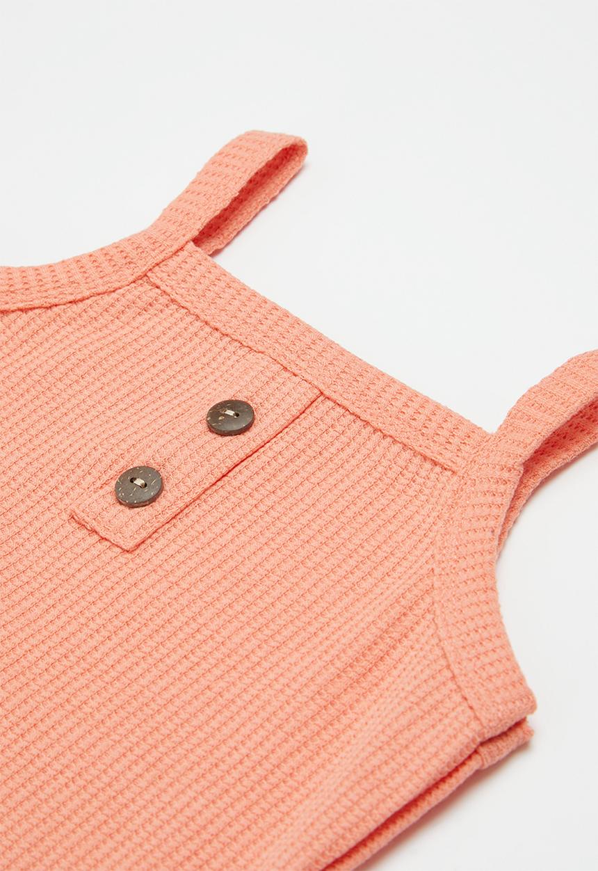 Pop Candy - Sleeveless vest and short set - orange