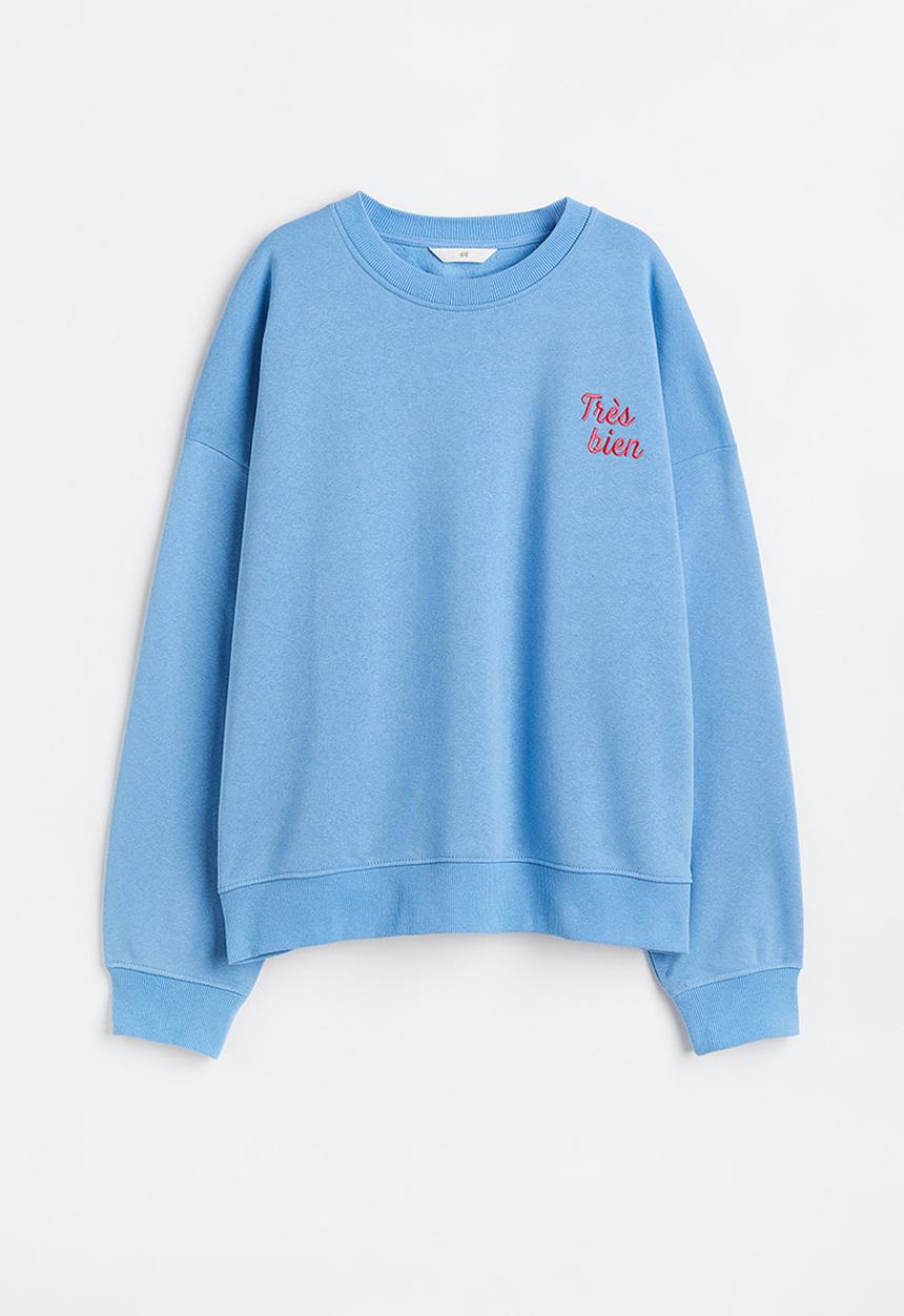 H&M - Crew-neck sweatshirt - blue/très bien 