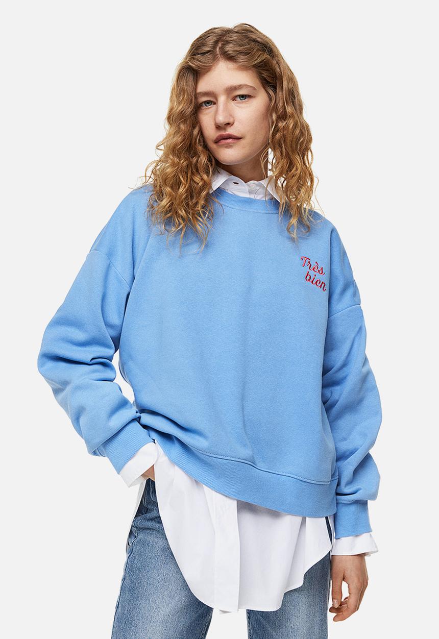 H&M - Crew-neck sweatshirt - blue/très bien 