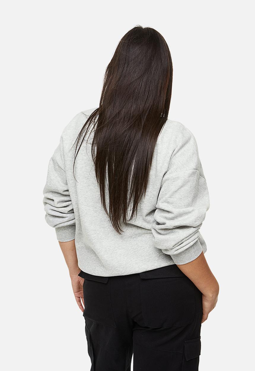 H&M - Printed sweatshirt - light grey marl/new york 