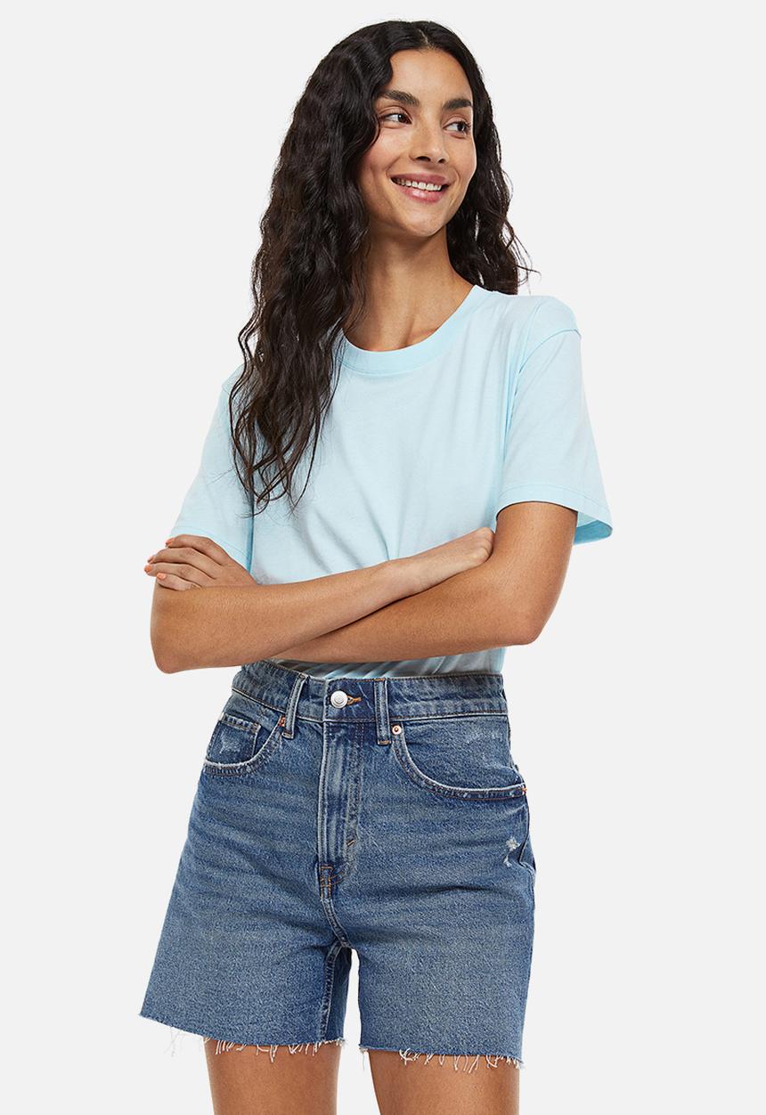 H&M - Cotton T-shirt - light blue