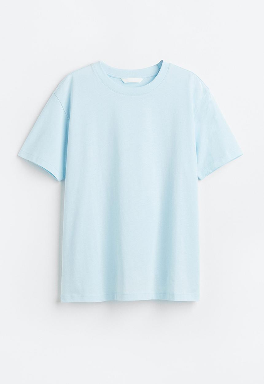 H&M - Cotton T-shirt - light blue