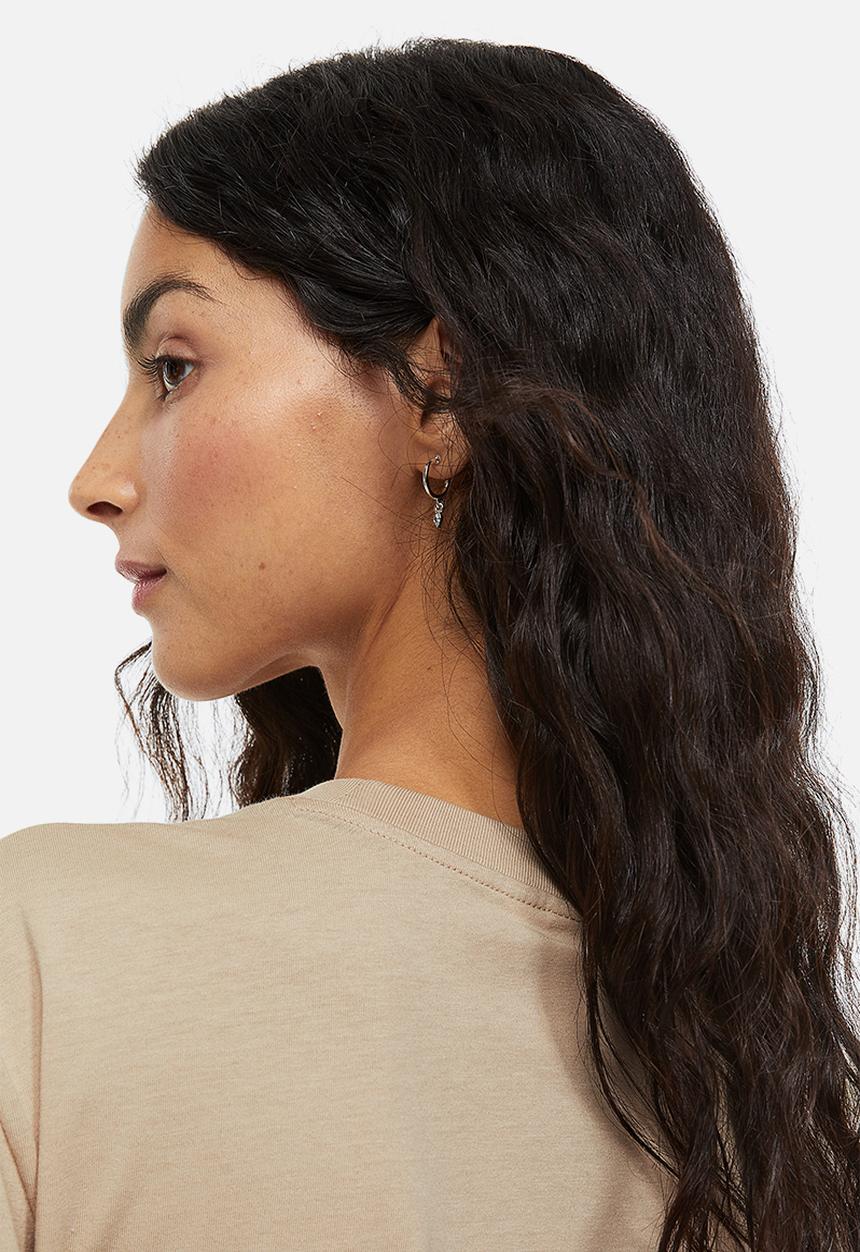 H&M - Cotton T-shirt - light beige