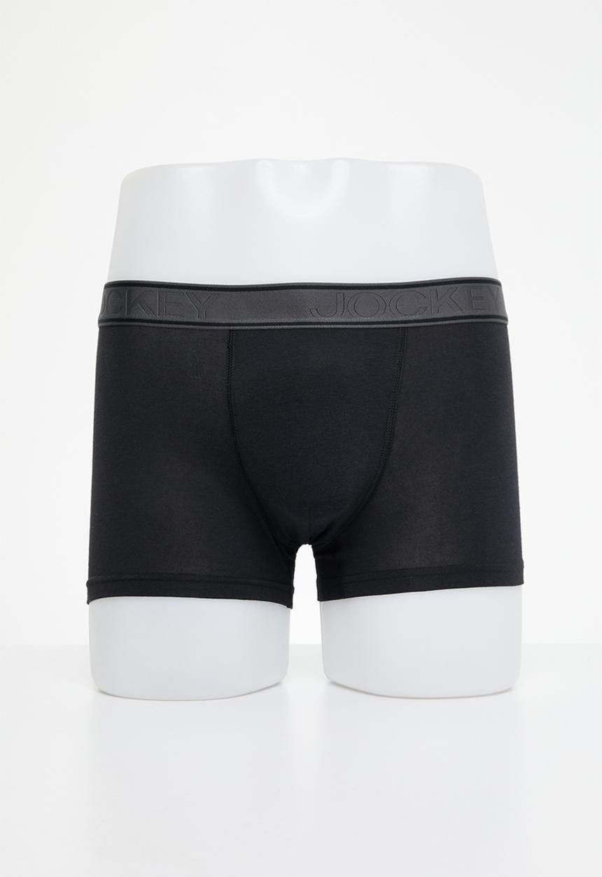 Jockey - U-pouch cotton modal short short leg - black