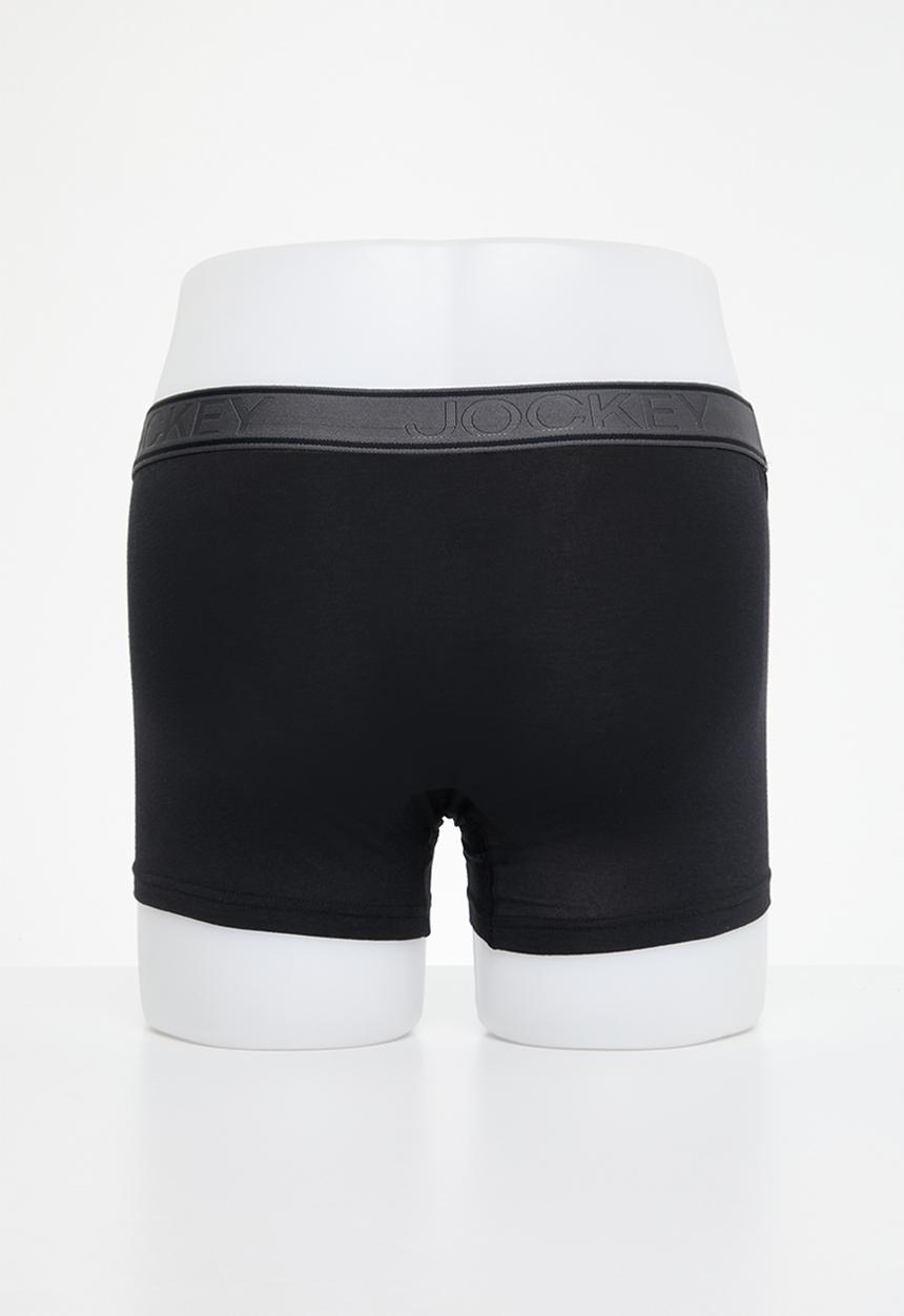 Jockey - U-pouch cotton modal short short leg - black