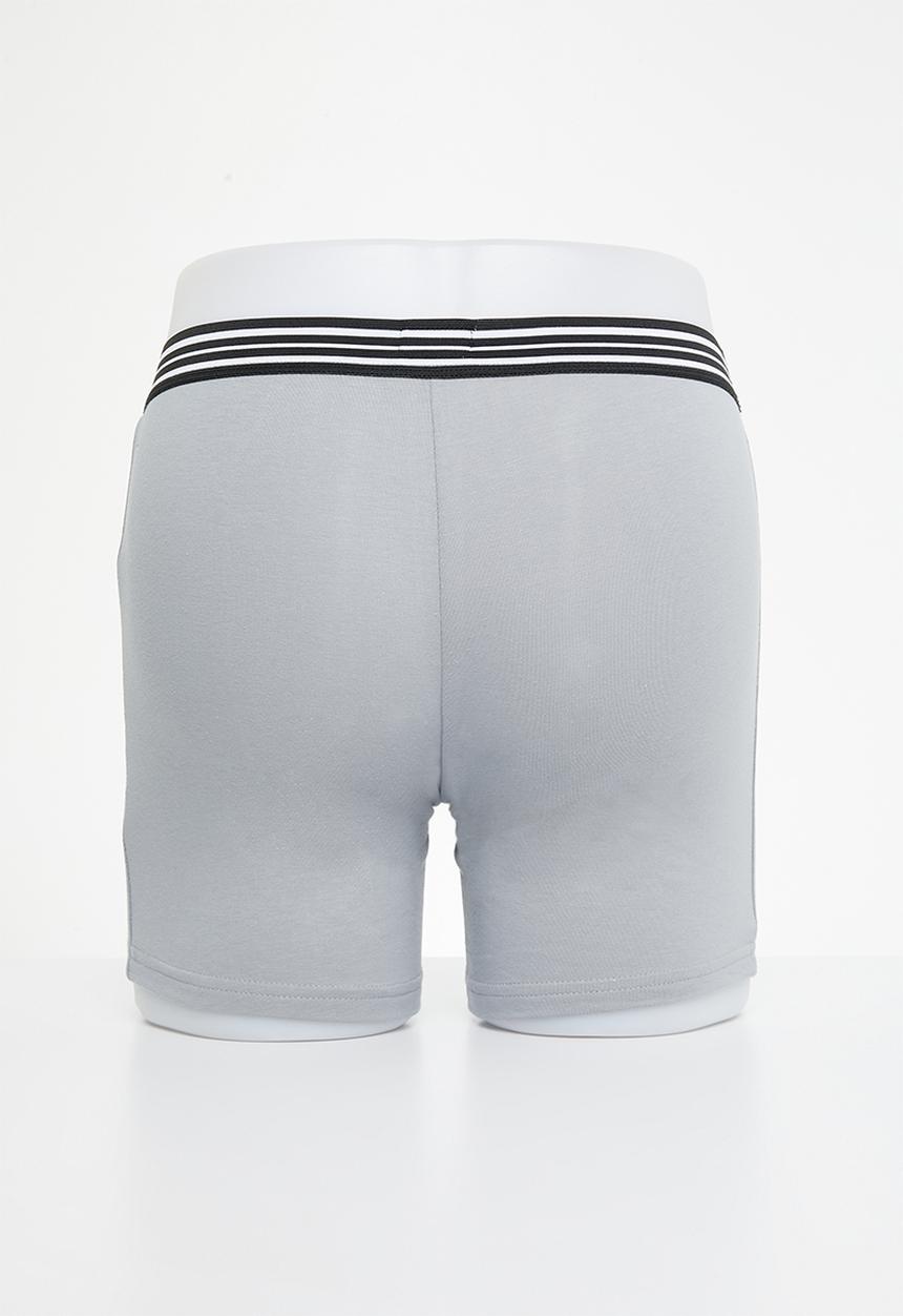 Jockey - 2 Pack long leg one up stretch pouch trunk  - black & springlake-blue