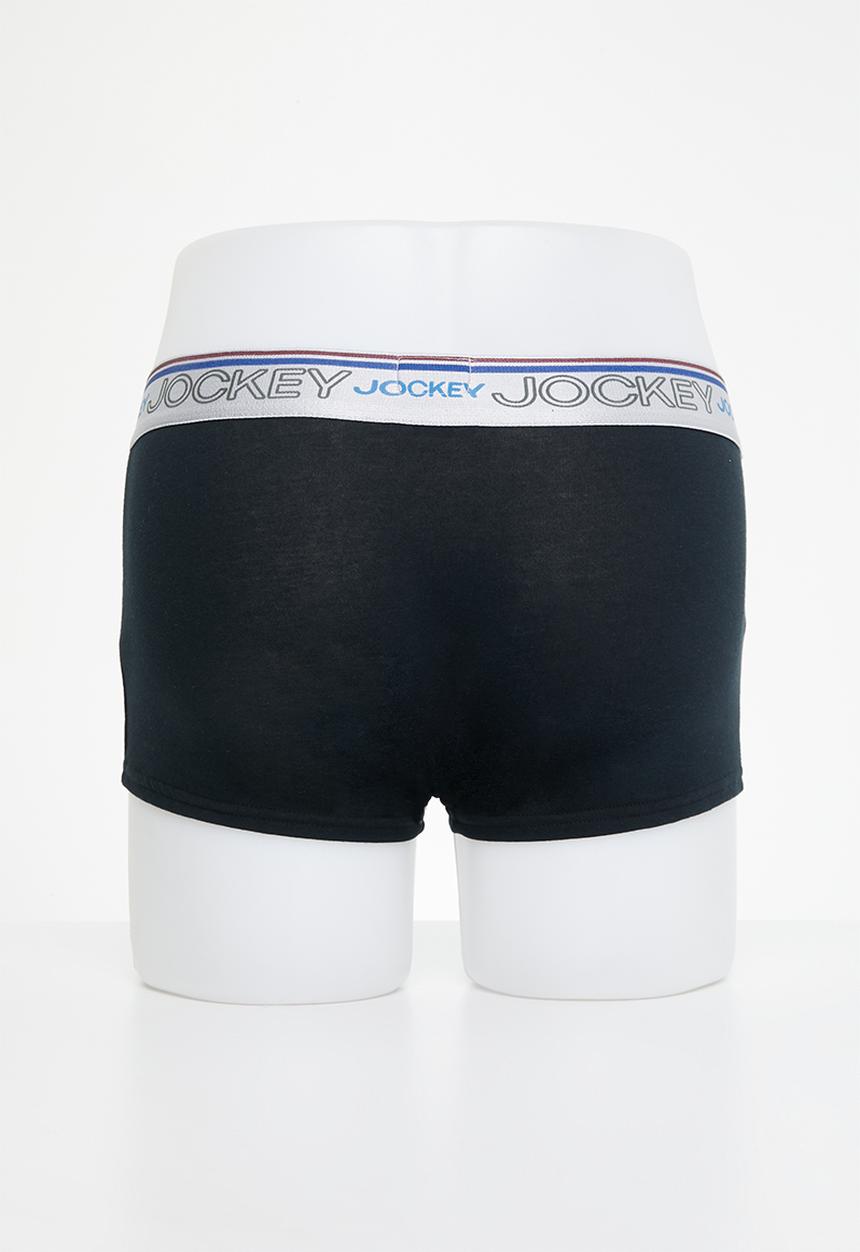 Jockey - 2 Pack new gen pouch trunk - black/poppy seed-grey