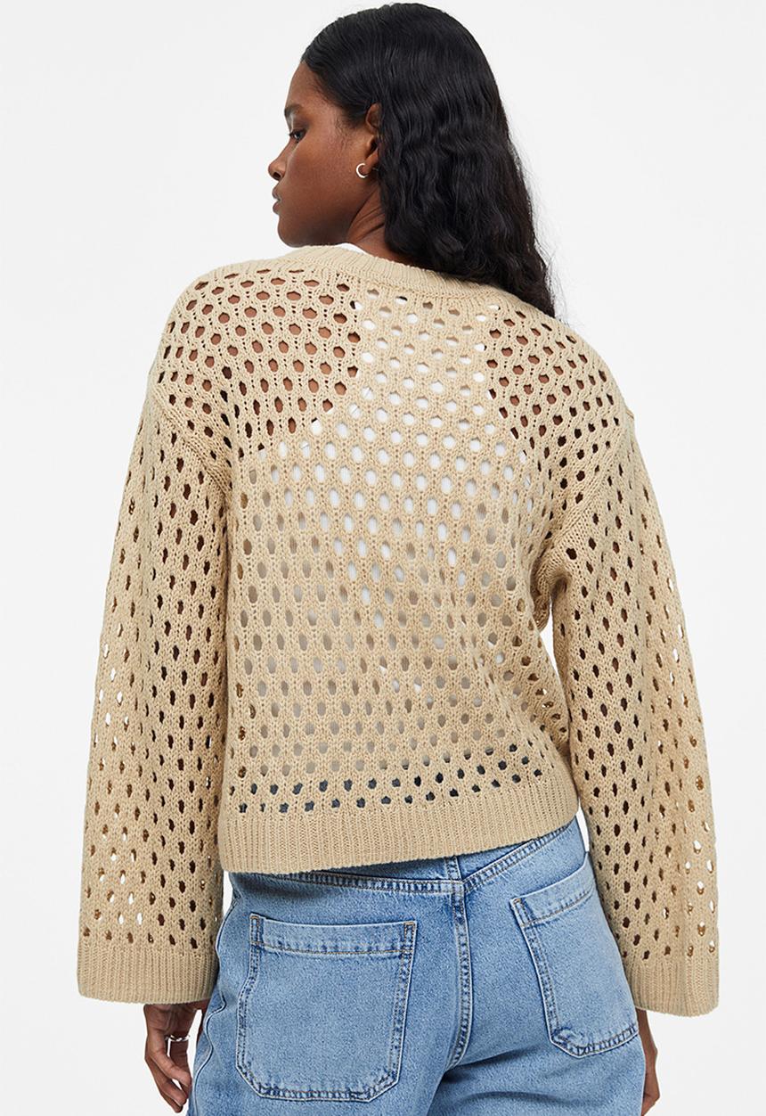 H&M - Hole-knit jumper - beige