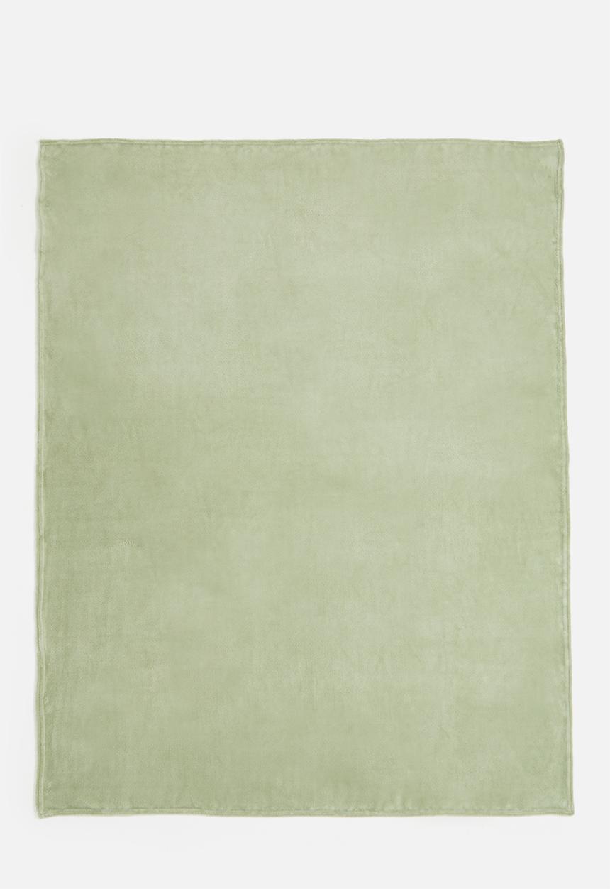 Sixth Floor - Coral fleece throw - sage