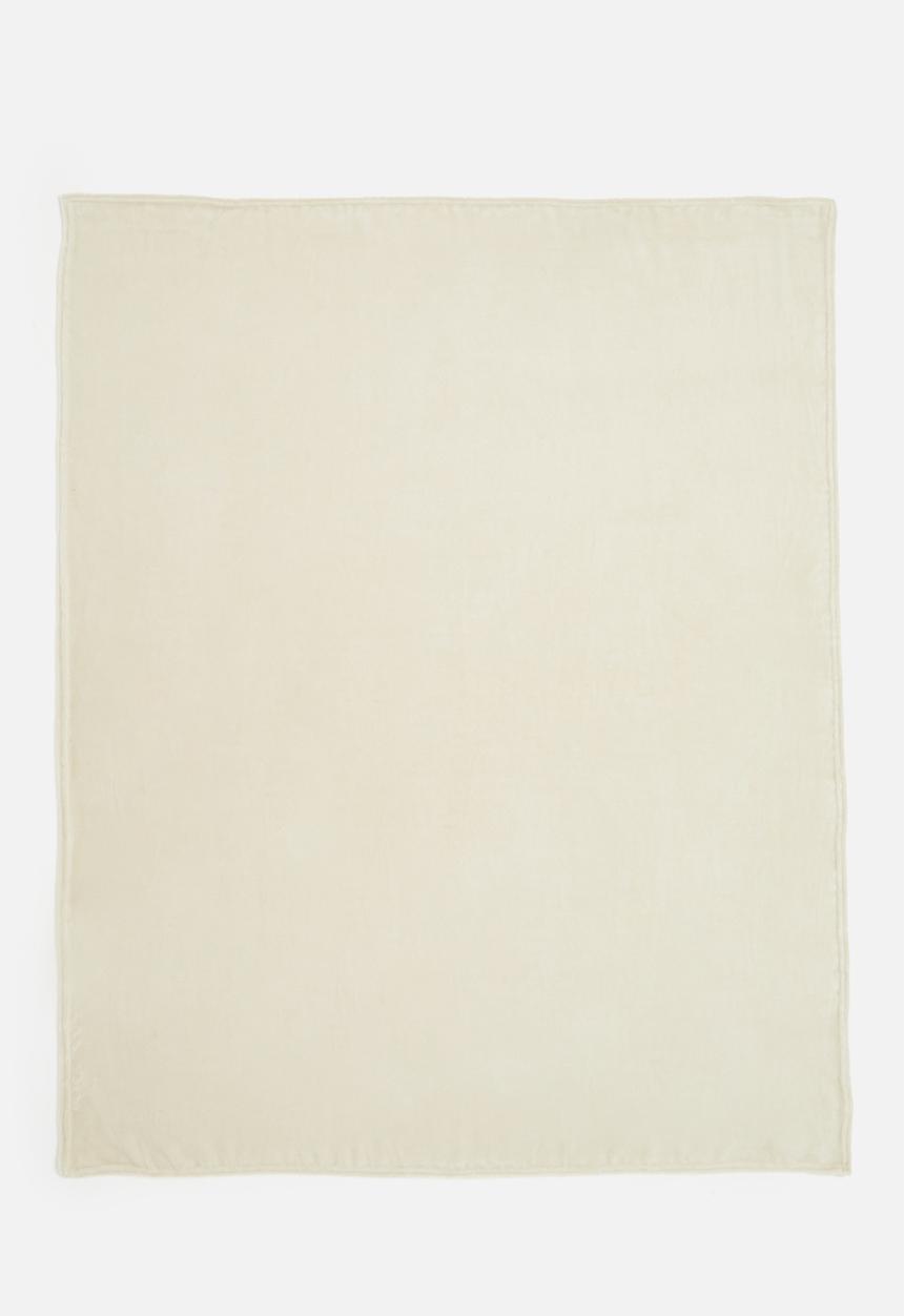 Sixth Floor - Coral fleece throw - stone