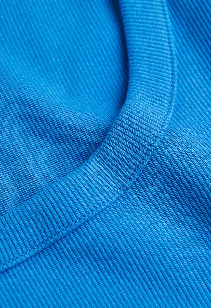 H&M - Ribbed cropped top - blue
