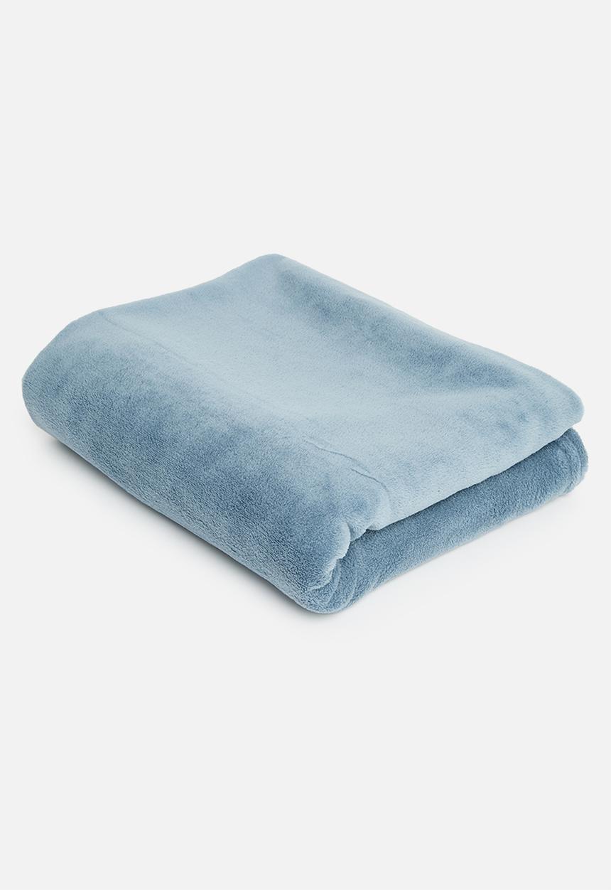 Sixth Floor - Coral fleece throw - denim