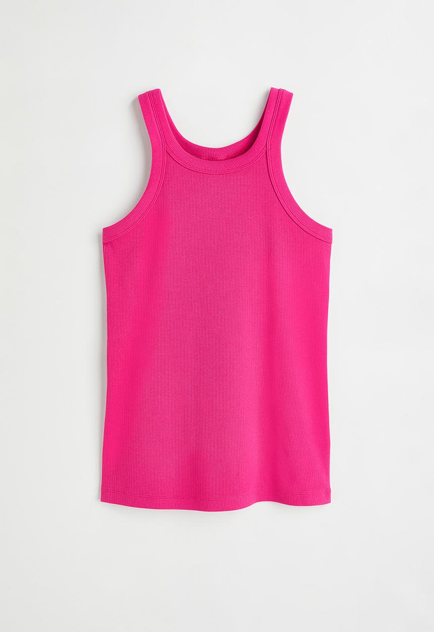 H&M - Cotton jersey vest top - cerise 
