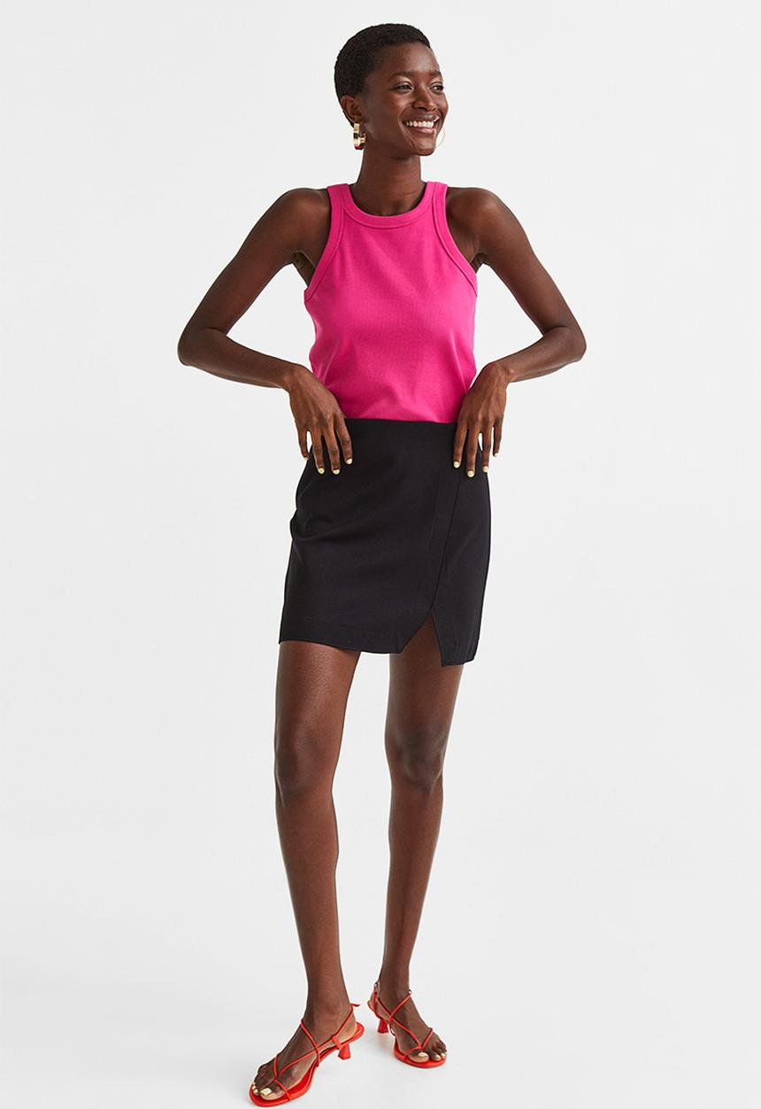 H&M - Cotton jersey vest top - cerise 