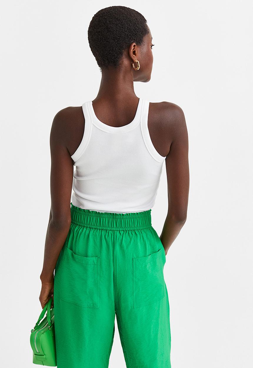 H&M - Cotton jersey vest top - white