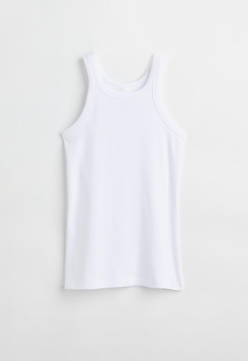 H&M - Cotton jersey vest top - white