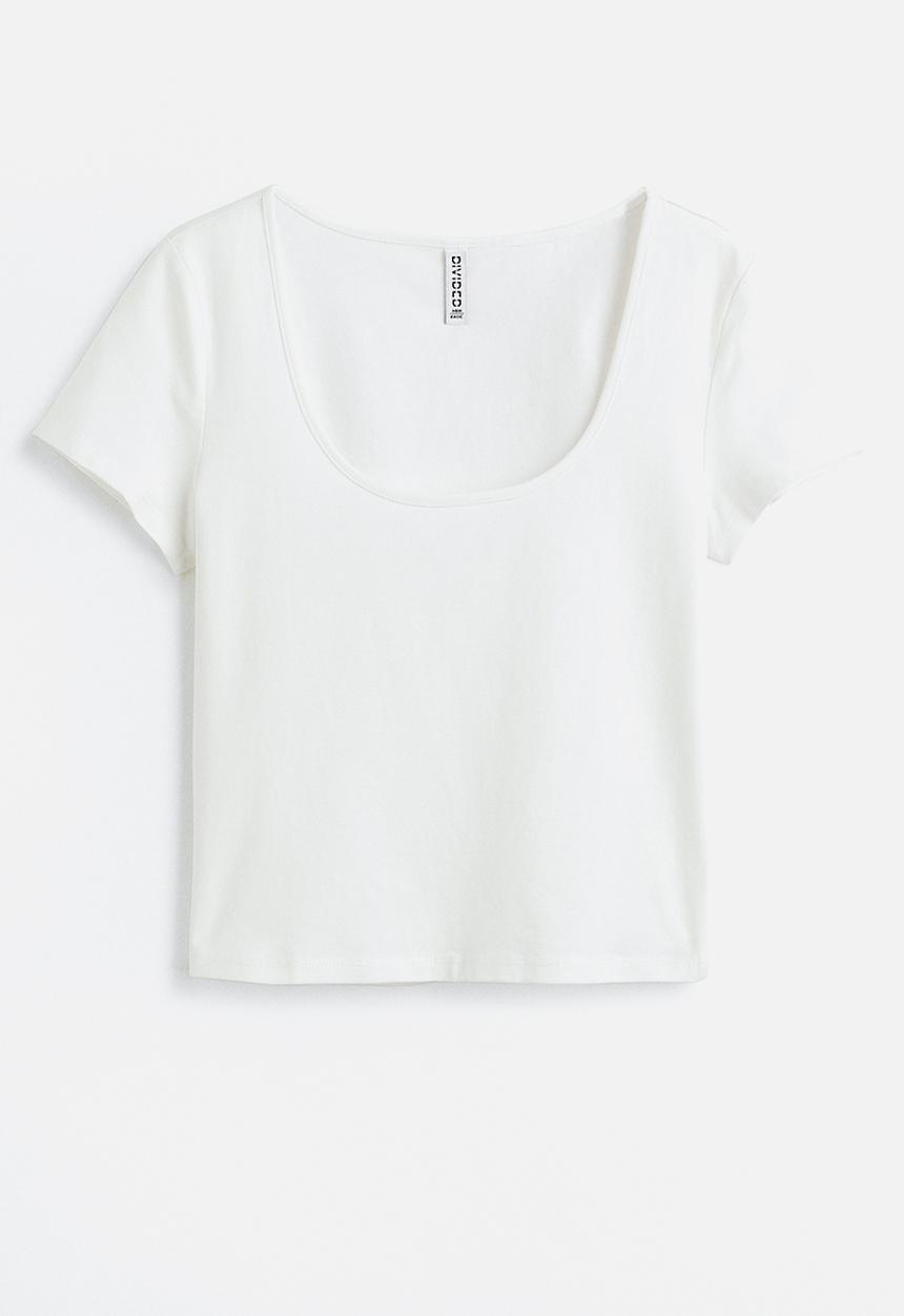 H&M - Cotton jersey top - white