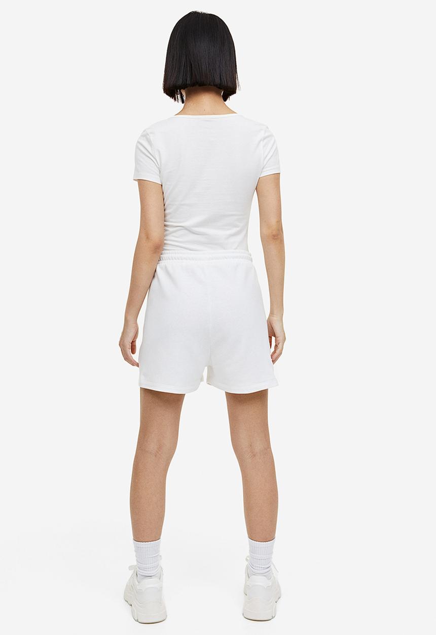 H&M - Cotton jersey top - white