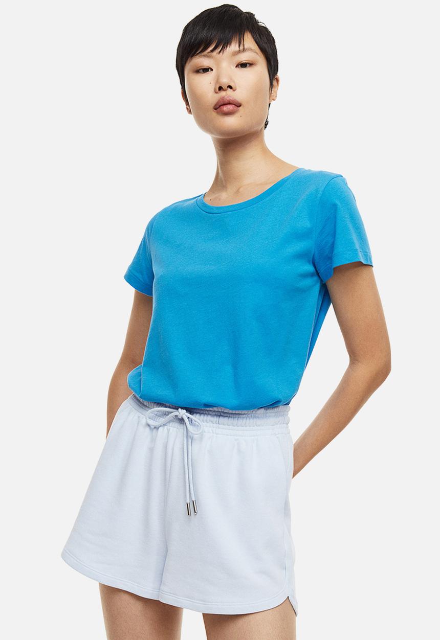 H&M - Cotton T-shirt - bright blue