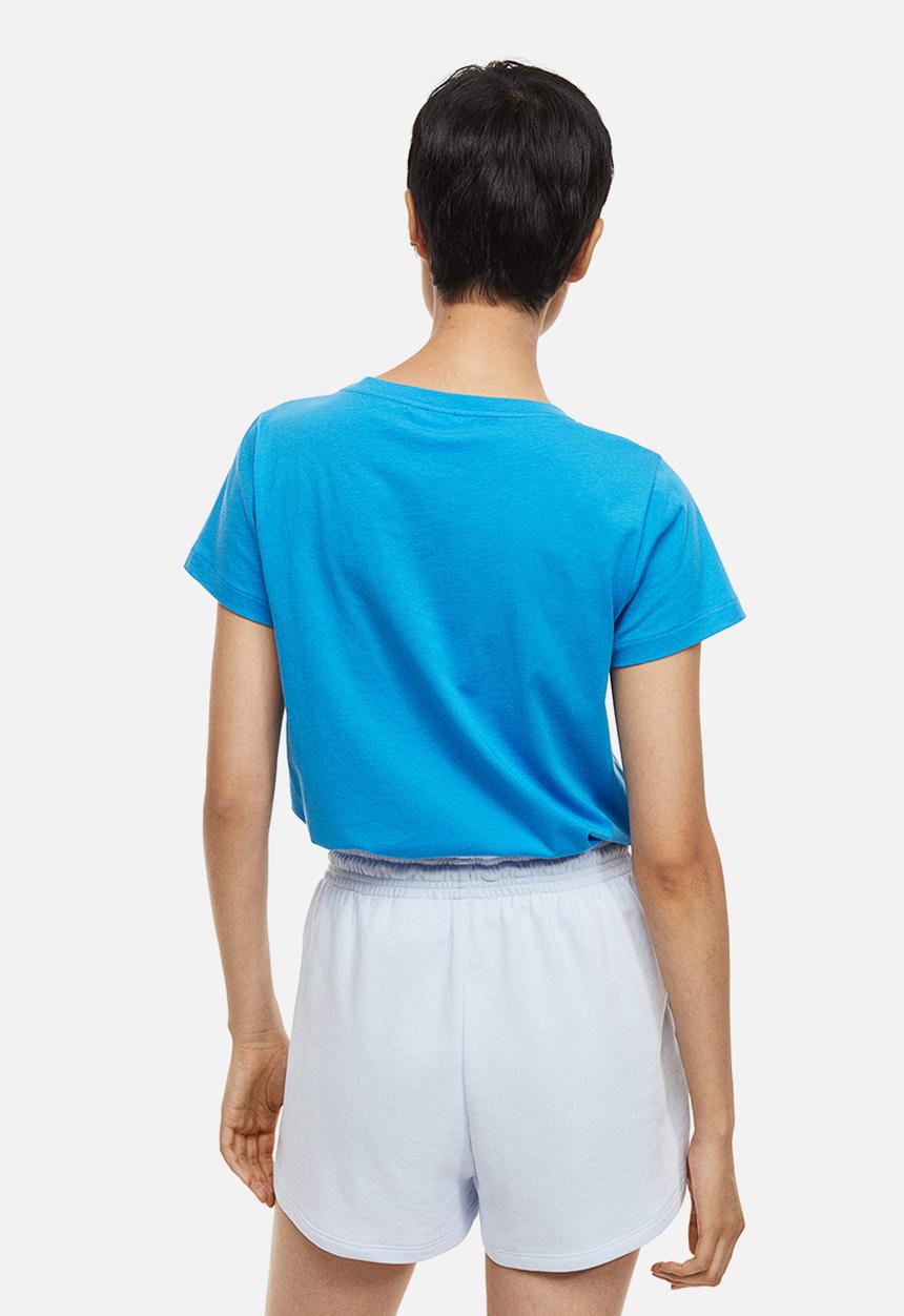 H&M - Cotton T-shirt - bright blue