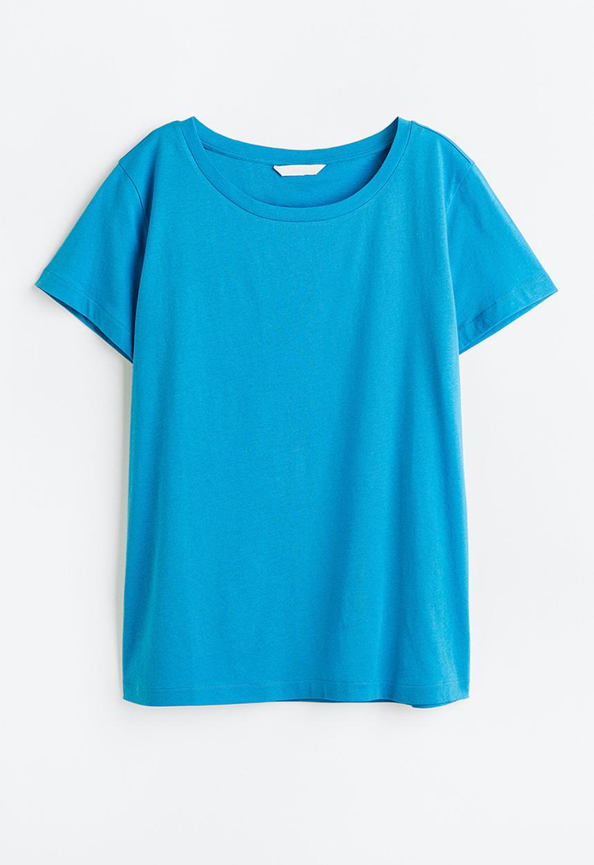 H&M - Cotton T-shirt - bright blue