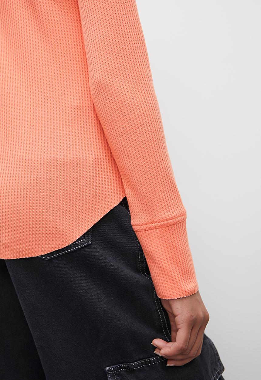 Blake - Waffle button front - peach