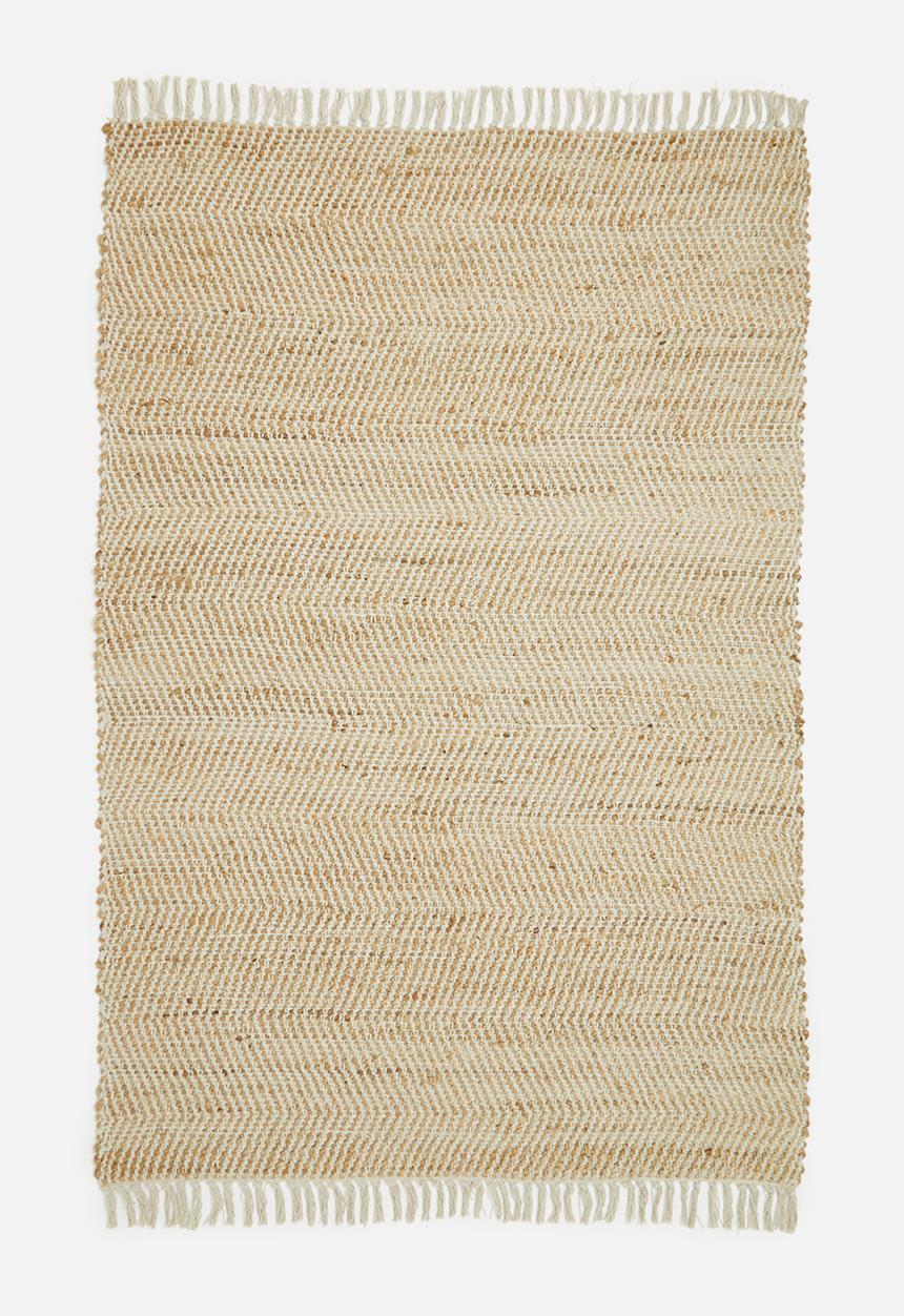 H&S - Chevron jute & cotton rug - natural
