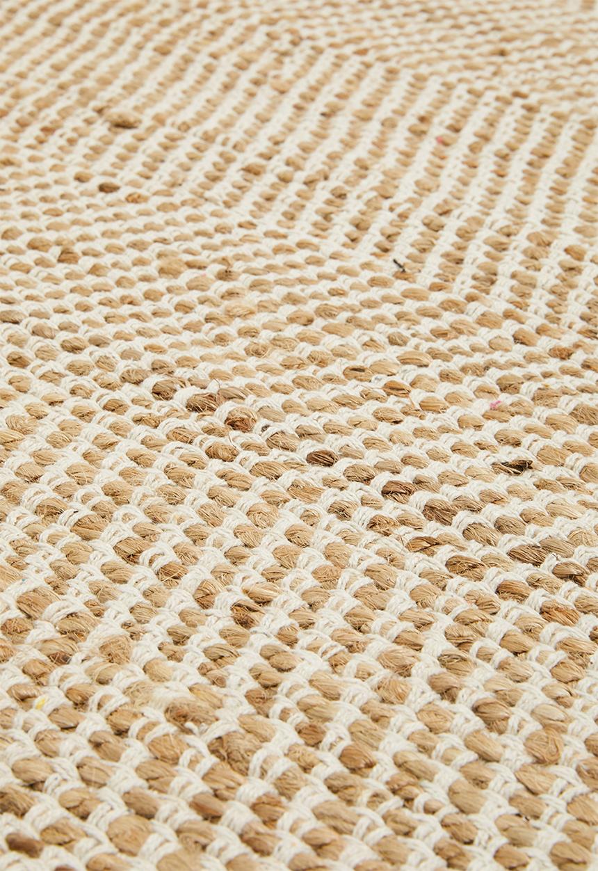 H&S - Chevron jute & cotton rug - natural
