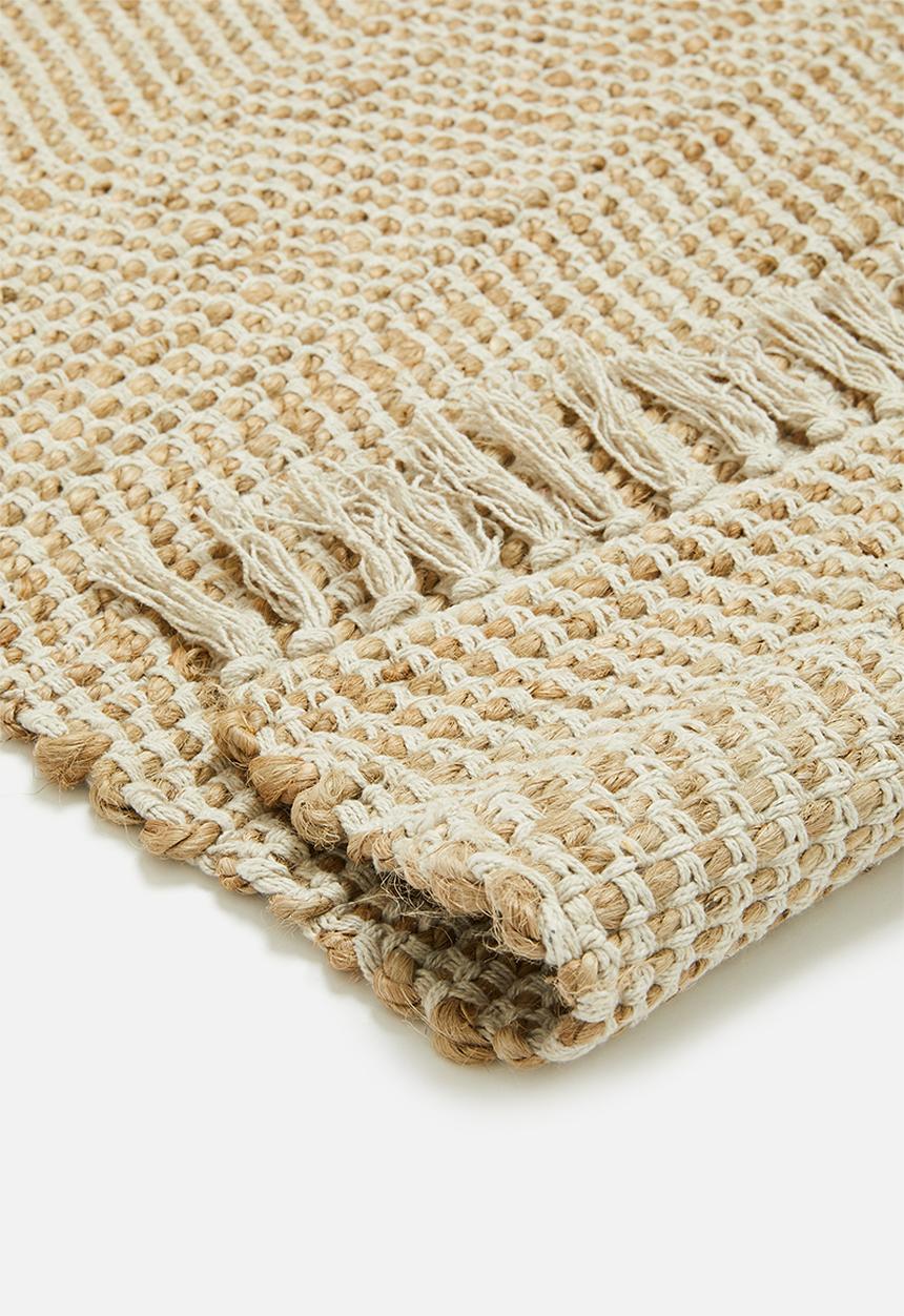 H&S - Chevron jute & cotton rug - natural