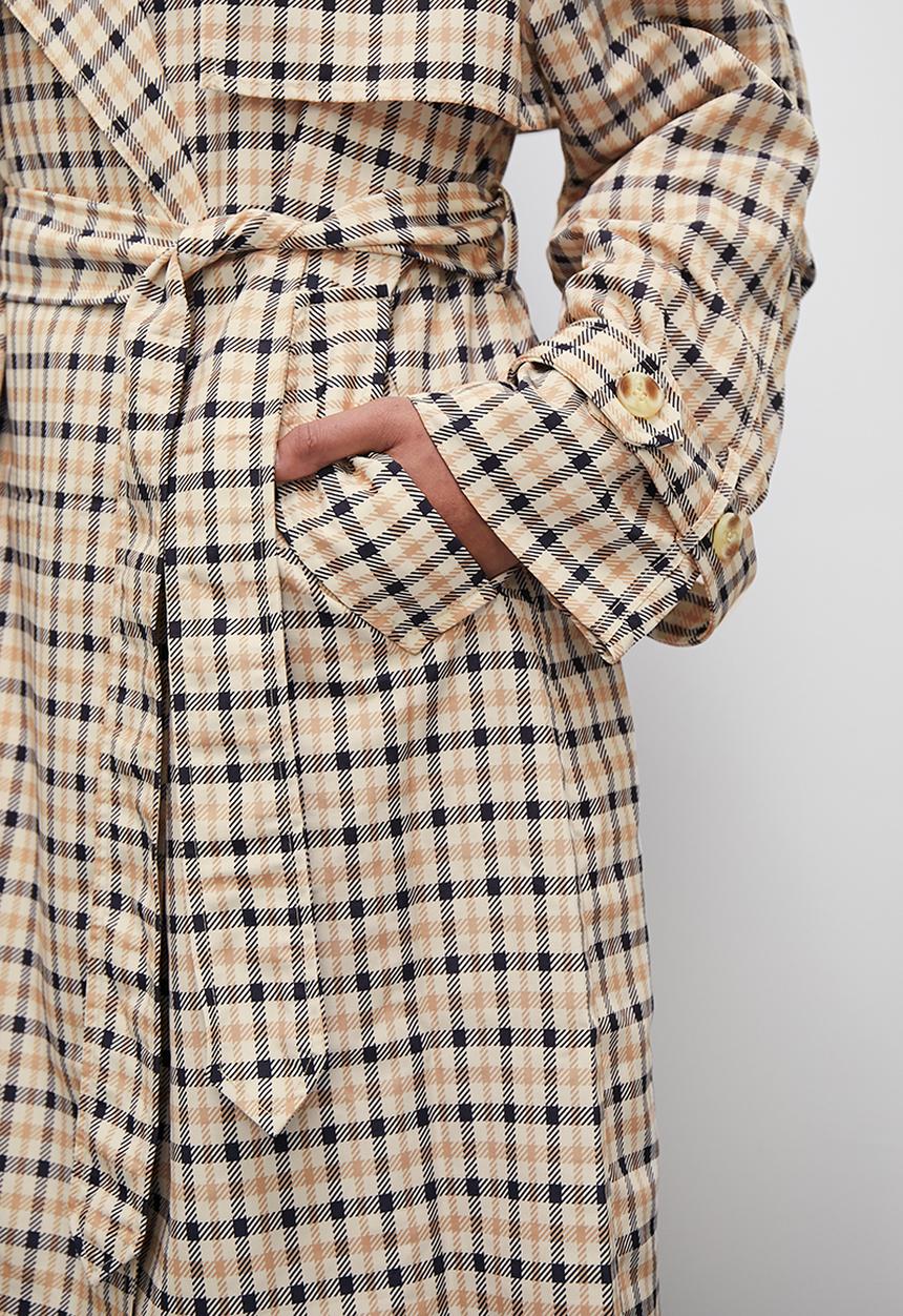 Blake - Printed trench coat - beige & black