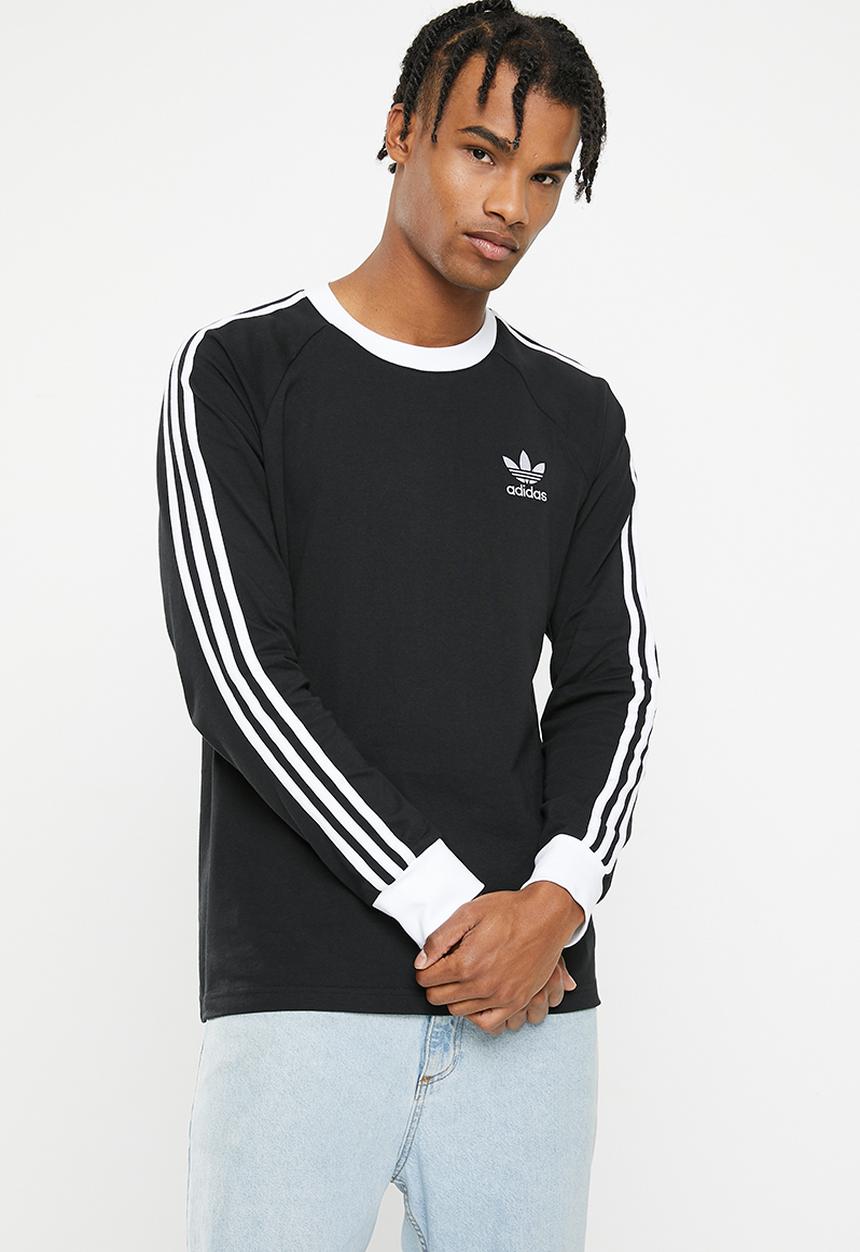 adidas Originals - 3-stripe long sleeve t m - black