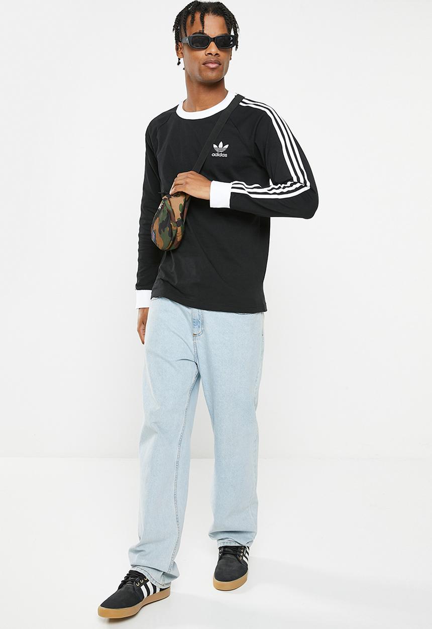 adidas Originals - 3-stripe long sleeve t m - black