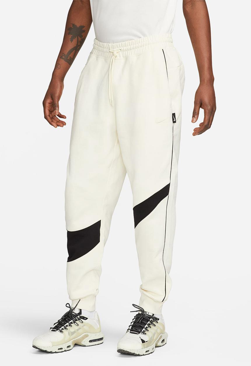 Nike - M nk swoosh flc pant - white/black 