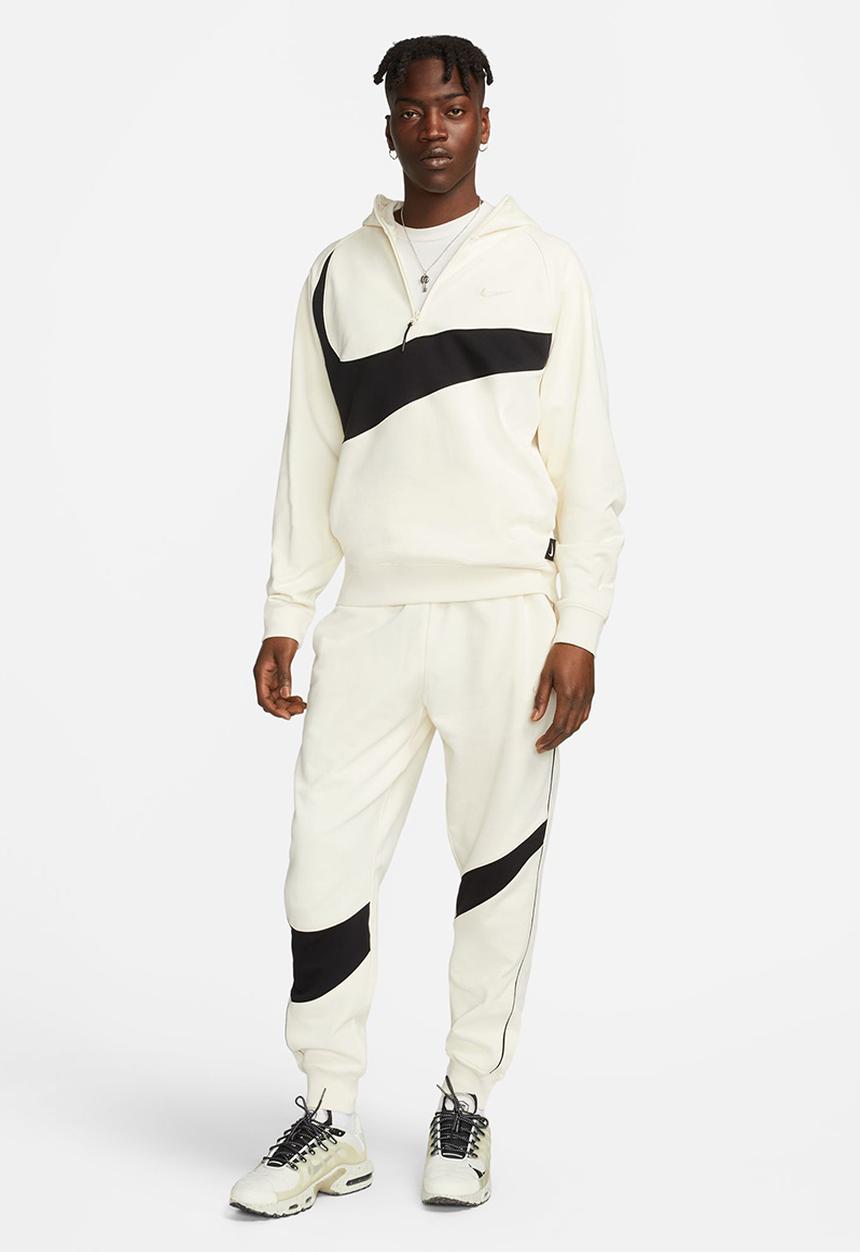 Nike - M nk swoosh flc pant - white/black 