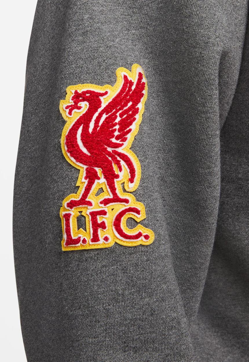 Nike - Liverpool F.C. solo swoosh sweatshirt - charc heather/university gold