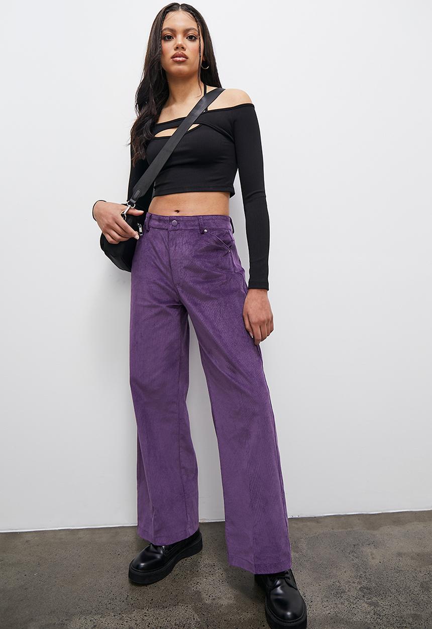 Blake - Corduroy wide leg - purple