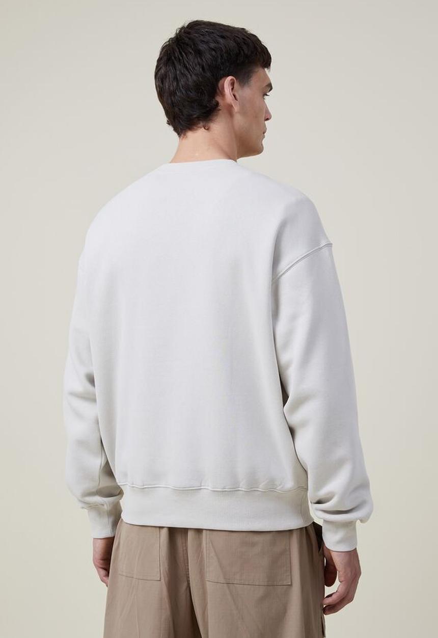 Cotton On - Oversized graphic sweater - ivory/peace of nature