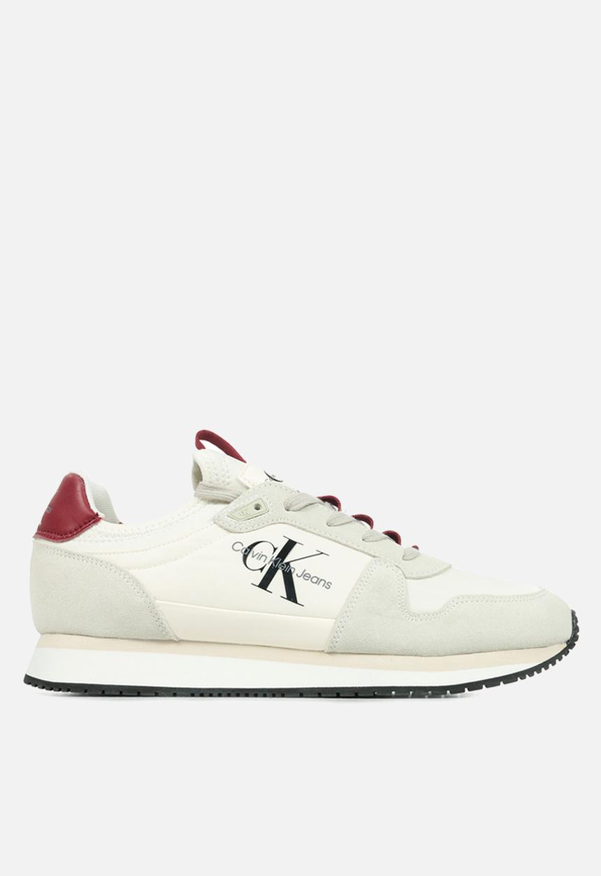 Calvin Klein - Runner sock laceup ny-lth - ancient white / merlot