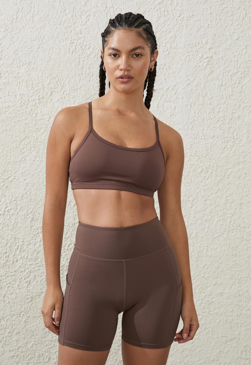 Cotton On - Ultimate rib pocket bike short - deep taupe